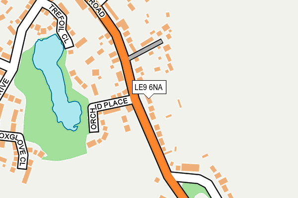 LE9 6NA map - OS OpenMap – Local (Ordnance Survey)