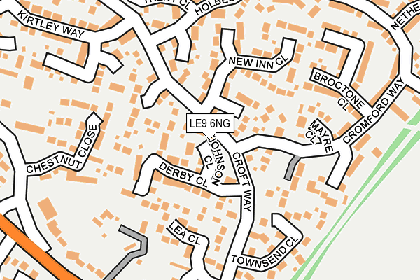 LE9 6NG map - OS OpenMap – Local (Ordnance Survey)