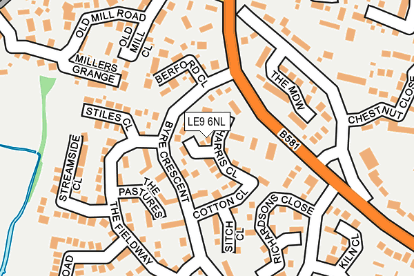 LE9 6NL map - OS OpenMap – Local (Ordnance Survey)