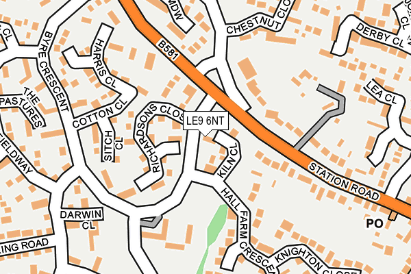 LE9 6NT map - OS OpenMap – Local (Ordnance Survey)