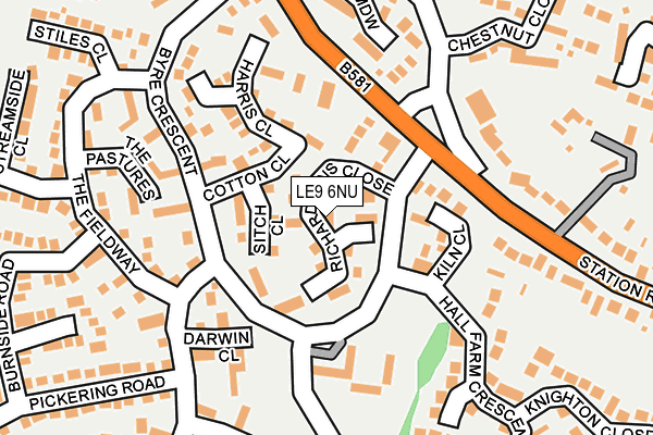 LE9 6NU map - OS OpenMap – Local (Ordnance Survey)