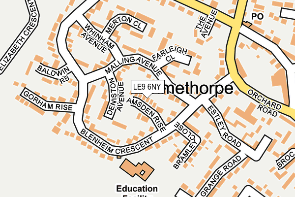 LE9 6NY map - OS OpenMap – Local (Ordnance Survey)