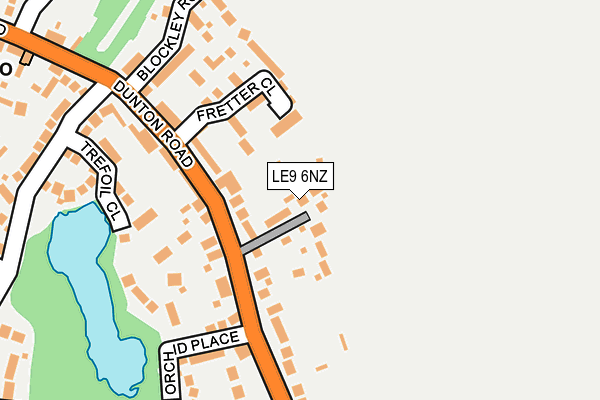 LE9 6NZ map - OS OpenMap – Local (Ordnance Survey)