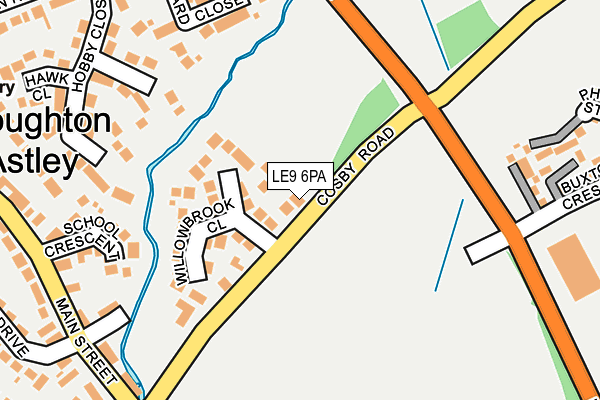 LE9 6PA map - OS OpenMap – Local (Ordnance Survey)