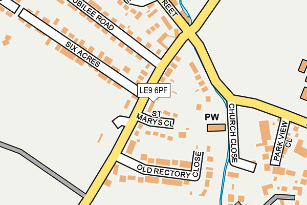 LE9 6PF map - OS OpenMap – Local (Ordnance Survey)