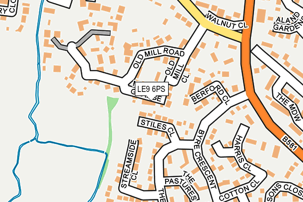 LE9 6PS map - OS OpenMap – Local (Ordnance Survey)