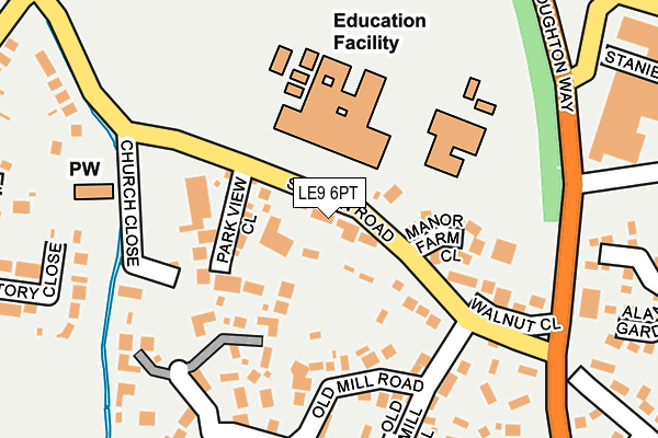 LE9 6PT map - OS OpenMap – Local (Ordnance Survey)