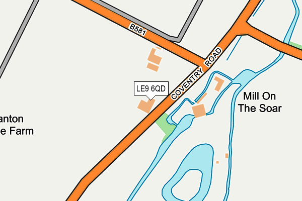 LE9 6QD map - OS OpenMap – Local (Ordnance Survey)