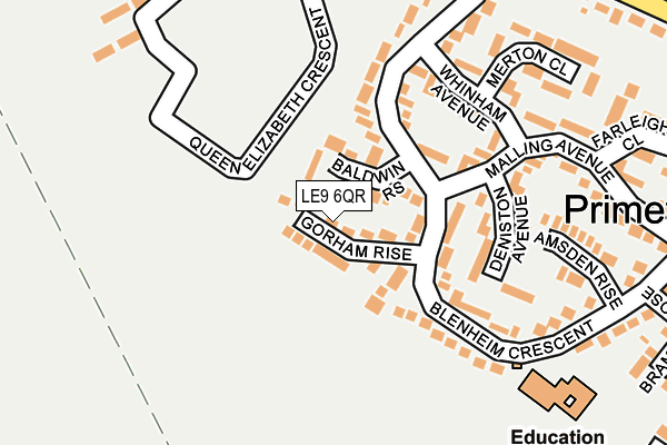 LE9 6QR map - OS OpenMap – Local (Ordnance Survey)