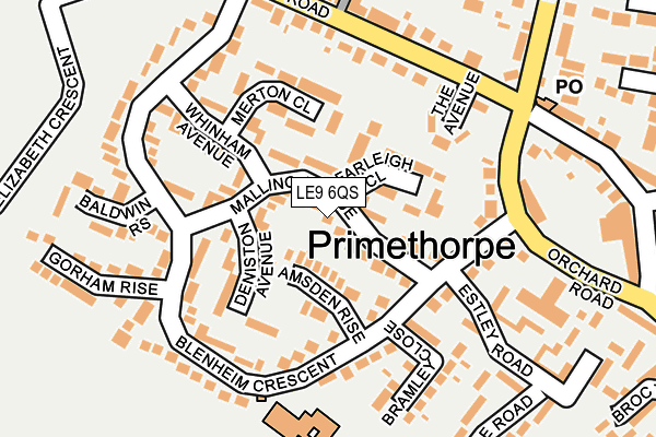 LE9 6QS map - OS OpenMap – Local (Ordnance Survey)