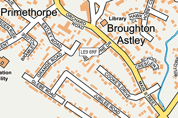 LE9 6RF map - OS OpenMap – Local (Ordnance Survey)