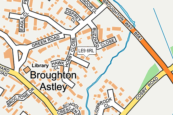 LE9 6RL map - OS OpenMap – Local (Ordnance Survey)