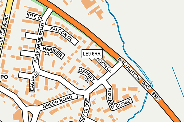 LE9 6RR map - OS OpenMap – Local (Ordnance Survey)