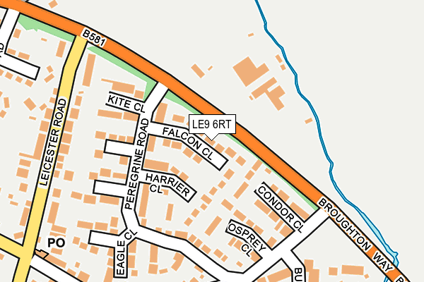 LE9 6RT map - OS OpenMap – Local (Ordnance Survey)