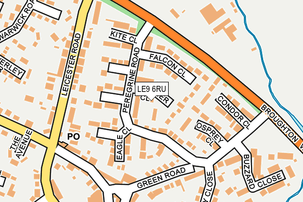 LE9 6RU map - OS OpenMap – Local (Ordnance Survey)