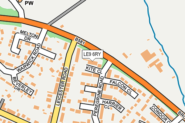 LE9 6RY map - OS OpenMap – Local (Ordnance Survey)