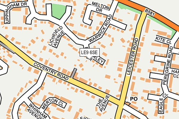 LE9 6SE map - OS OpenMap – Local (Ordnance Survey)