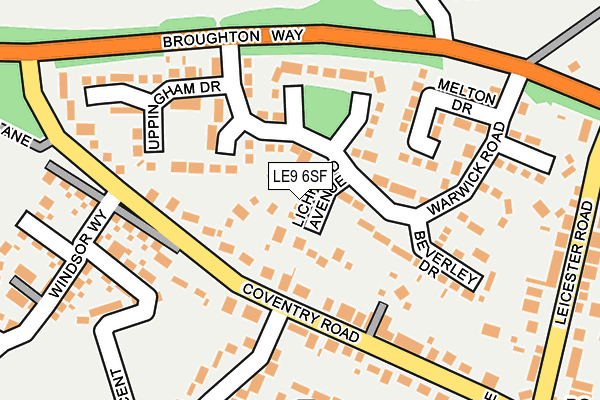 LE9 6SF map - OS OpenMap – Local (Ordnance Survey)