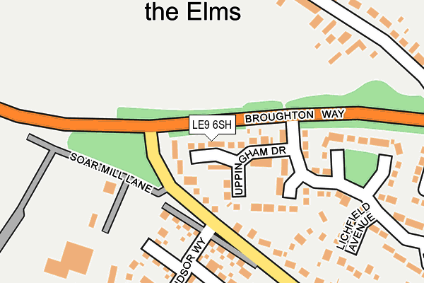 LE9 6SH map - OS OpenMap – Local (Ordnance Survey)