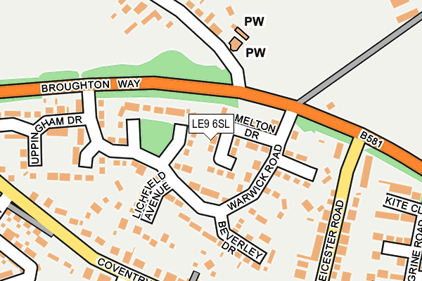 LE9 6SL map - OS OpenMap – Local (Ordnance Survey)