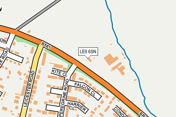 LE9 6SN map - OS OpenMap – Local (Ordnance Survey)