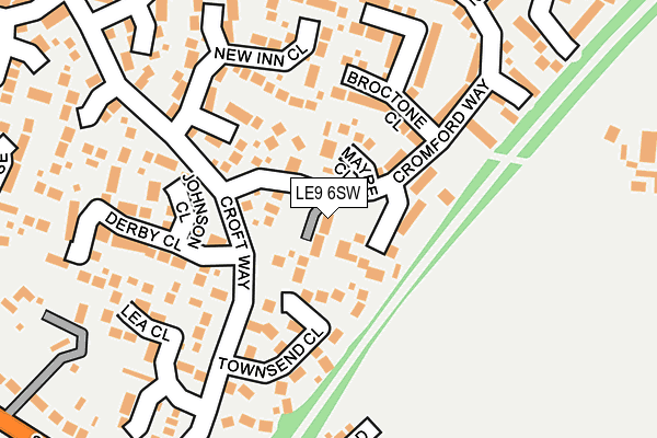 LE9 6SW map - OS OpenMap – Local (Ordnance Survey)