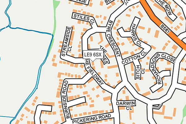 LE9 6SX map - OS OpenMap – Local (Ordnance Survey)