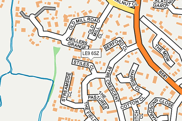 LE9 6SZ map - OS OpenMap – Local (Ordnance Survey)