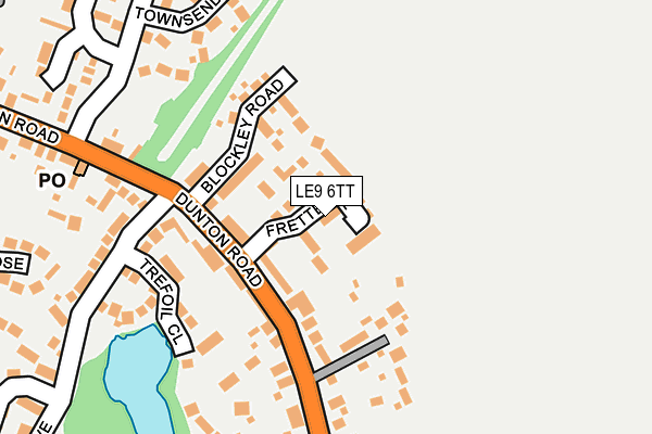LE9 6TT map - OS OpenMap – Local (Ordnance Survey)