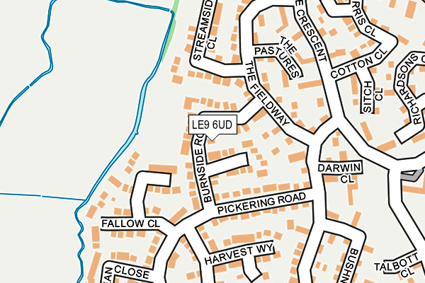 LE9 6UD map - OS OpenMap – Local (Ordnance Survey)