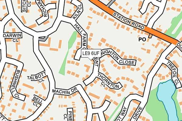 LE9 6UF map - OS OpenMap – Local (Ordnance Survey)