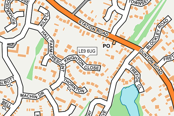 LE9 6UG map - OS OpenMap – Local (Ordnance Survey)