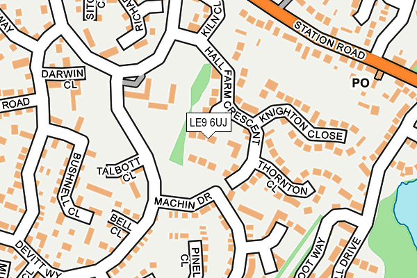 LE9 6UJ map - OS OpenMap – Local (Ordnance Survey)