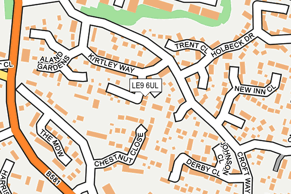 LE9 6UL map - OS OpenMap – Local (Ordnance Survey)