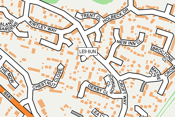 LE9 6UN map - OS OpenMap – Local (Ordnance Survey)