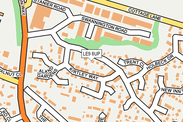 LE9 6UP map - OS OpenMap – Local (Ordnance Survey)