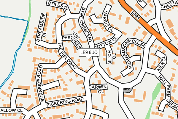 LE9 6UQ map - OS OpenMap – Local (Ordnance Survey)