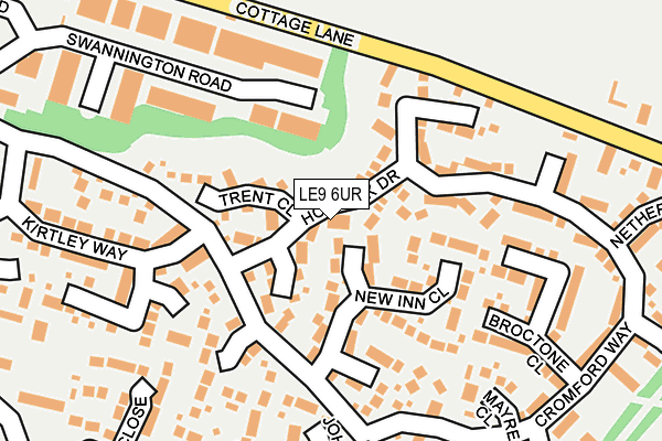 LE9 6UR map - OS OpenMap – Local (Ordnance Survey)