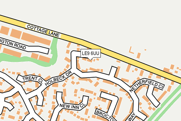LE9 6UU map - OS OpenMap – Local (Ordnance Survey)
