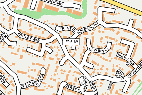 LE9 6UW map - OS OpenMap – Local (Ordnance Survey)