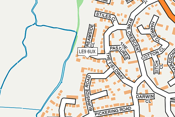 LE9 6UX map - OS OpenMap – Local (Ordnance Survey)