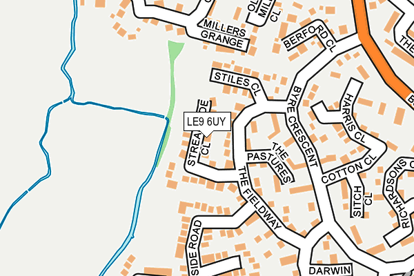 LE9 6UY map - OS OpenMap – Local (Ordnance Survey)