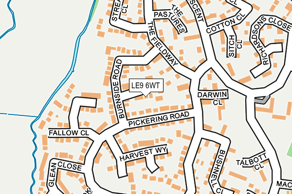 LE9 6WT map - OS OpenMap – Local (Ordnance Survey)