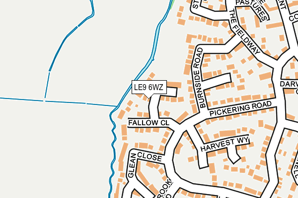 LE9 6WZ map - OS OpenMap – Local (Ordnance Survey)