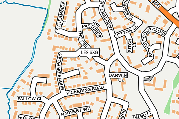 LE9 6XG map - OS OpenMap – Local (Ordnance Survey)