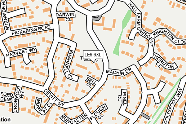 LE9 6XL map - OS OpenMap – Local (Ordnance Survey)