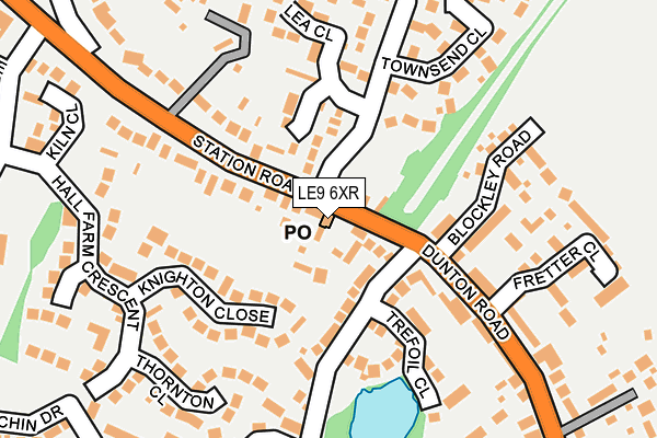 LE9 6XR map - OS OpenMap – Local (Ordnance Survey)