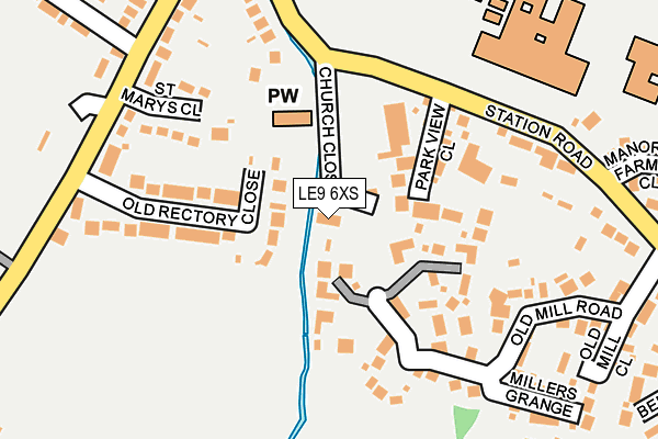 LE9 6XS map - OS OpenMap – Local (Ordnance Survey)