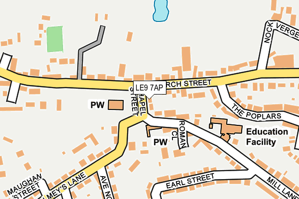 LE9 7AP map - OS OpenMap – Local (Ordnance Survey)