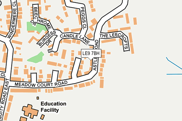 LE9 7BH map - OS OpenMap – Local (Ordnance Survey)